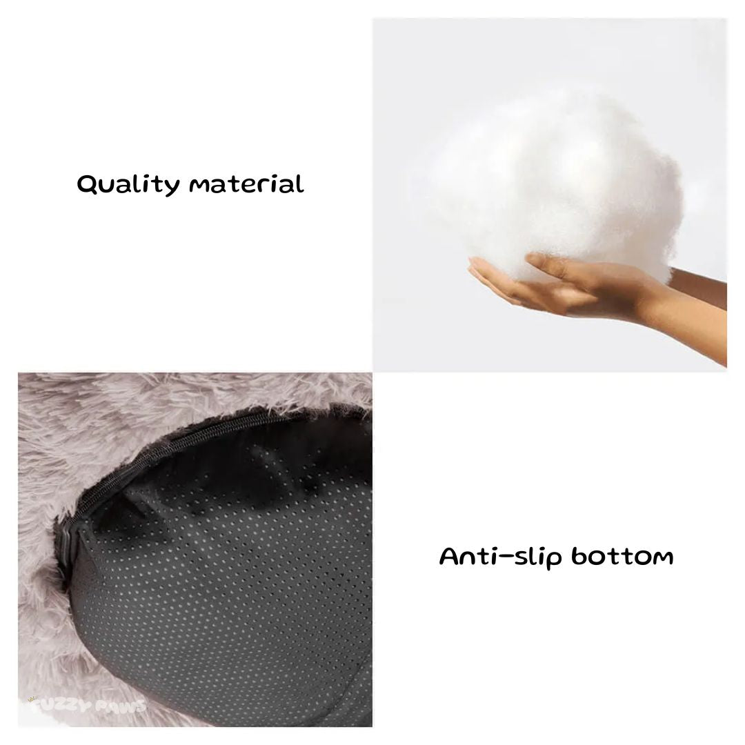 Round Cloud Pet Bed – Washable with Zipper – For Dogs and Cats