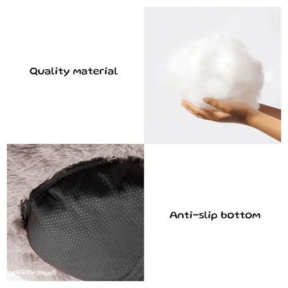 Round Cloud Pet Bed – Washable with Zipper – For Dogs and Cats