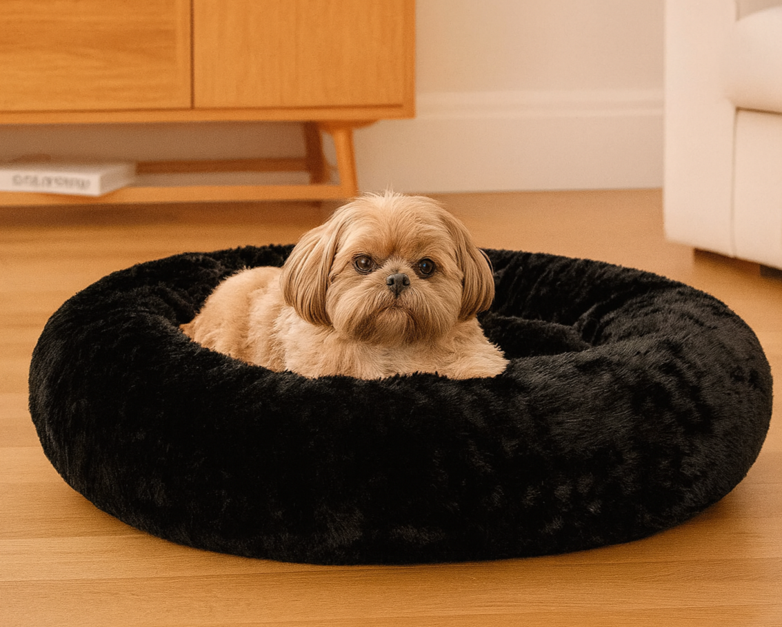 Round Cloud Pet Bed – Washable with Zipper – For Dogs and Cats
