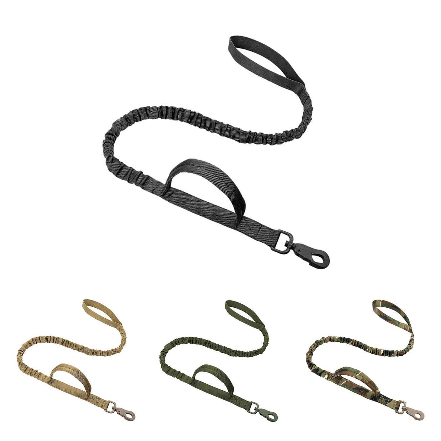 Tactical Dog Leash with Dual Handle – Heavy Duty Bungee, No-Pull Design for Large Dogs